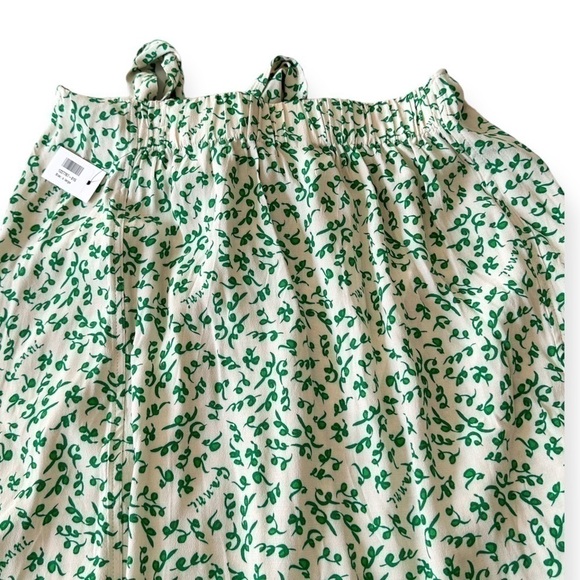 NWT Ganni Tie Front‎ Crepe Skirt, Green, Size 42 - Picture 11 of 16